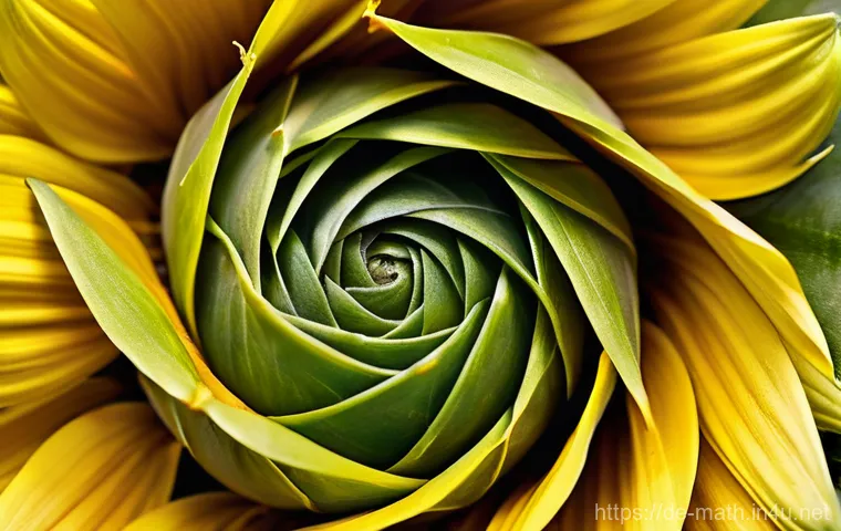 피보나치 수열과 황금비 - **Prompt:** A highly detailed, realistic close-up shot of several natural elements showcasing the Fi...