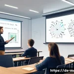 Home 16 테일러 급수 전개 예제 - A detailed digital illustration of a modern university lecture hall in Germany, with a professor exp...