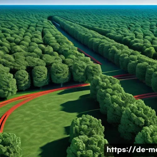 Home 13 벡터 미적분학 - A detailed scientific illustration of a three-dimensional vector field in a park setting, showing nu...